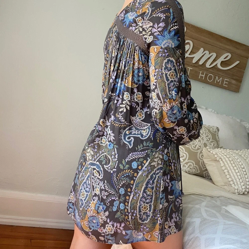 Free People L Rain or Shine tunic boho Dress size xs‎